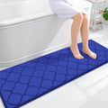 OLANLY Memory Foam Bath Mat Rug 59x20, Ultra Soft and Absorbent Bathroom Rugs, Non-Slip, Comfortable, Machine Washable Bath Carpet for Bathroom Floor, Tub Shower and Home Decor Accessories, Royal Blue