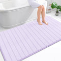 OLANLY Memory Foam Bath Mat 70x46, Super Soft Absorbent Bathroom Rugs, Quick Dry, Machine Washable Shower Floor Rugs, Bathmat Carpet, Bathroom Home Decor Accessories, Lavender