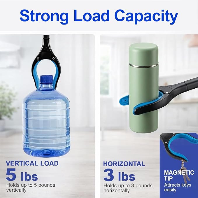 LEGENDONE 36" Magnetic Grabber Reacher Tool, 2 Pack Extra Long Reacher Grabbers Foldable Trash Pickup Tool, Heavy Duty 360° Wide Claw Upper Grabber Picker for Senior, Health, Surgery Recovery
