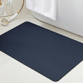 ACCUMTEK Non Slip Bath Mat, Thin Bathroom Rugs Fit Under Door, Quick Dry Bath Mats, Machine Washable Bath Rugs for Bathroom, Bathtub & Kitchen, Bathtub, Dark Blue/Solid/24 x17