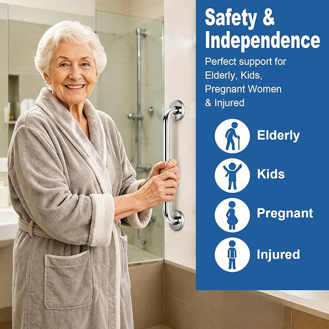 2-Pack 16-Inch Shower Grab Bars, SUS304 Safety Handles