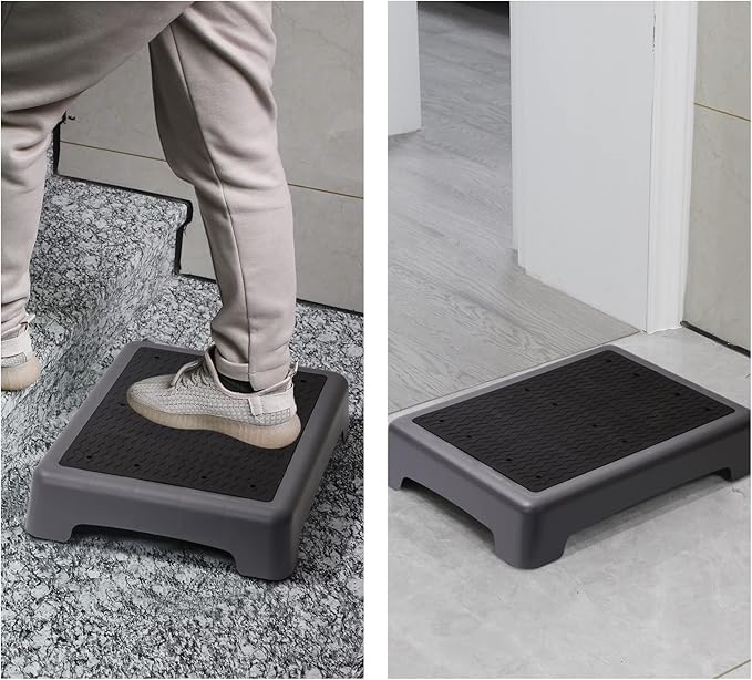 Fotree One Step Stool, Non-Slip Mobility Step Platform for Senior ＆ Adults, Safety Step Platform for Stair, Car, Bed, Chair, Shower, Bathtub, Outdoor, 3.5 Inch High Rise Stairs 440 Lbs Capacity