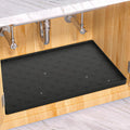 Sdpeia Under Sink Mat 31"×22" Waterproof Silicone Cabinet Liner & Sink Protector for Kitchen & Bathroom, Multi-Purpose Organizers Tray for Pets, Laundry, Cat Litter Mat, Black