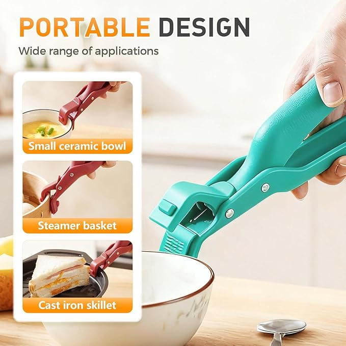 3 PCS Hot Plate Grippers, 2026 Upgraded Multi Purpose Hot Plate Gripper, Anti-Scald Bowl Dish Grippers for Kitchen