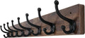 WEBI Rustic Coat Rack Wall Mount,35.43" Long 8 Cast Iron Coat Hooks Wall Mounted,Heavy Duty Wood Wall Coat Hanger Hooks for Hanging Coats,Jacket,Clothes,Backpack,Farmhouse,Rustic Brown