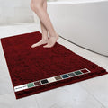 Muddy Mat® | Chenille Bathroom Rugs Quick Dry Microfiber Mats Non Slip Washable, Extra Thick, Soft and Highly Absorbent Bath Mats for Bathroom, Kitchen, and Shower Floor - Red 36"x60"