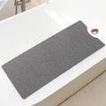Bathtub Mat Non Slip Shower Mat Soft PVC Loofah Bath Tub Mats with Drain for Bathroom Tub 40 x 16 Inch (Grey)
