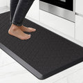 Kitchen Mat Cushioned Anti Fatigue for Floor, Non-Slip Waterproof Comfort Rug for Kitchen Sink, Standing Desk & Laundry, 20"x60", Black