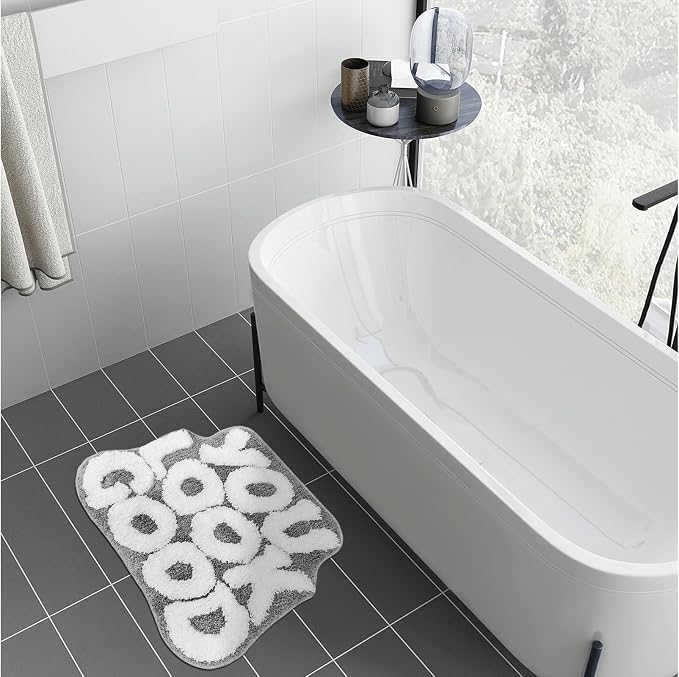 You Look Good Bath Mat Cute Bathroom Rugs, Grey Kitchen Rugs Door Mats Soft & Absorbent Plush Coral Fabric, Cool Funny Indoor Welcome Mats Home Carpets Non-Slip Washable 25”x21”