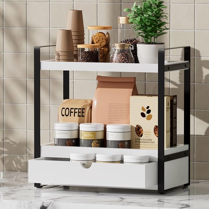 Boulphia 2-Tier Bathroom Organizer (White - New)