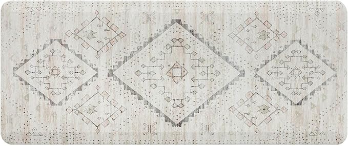House of Noa Nama Standing Mat – Anti-Fatigue Kitchen Mats for Floor, Cushioned & Non-Slip Kitchen Comfort Mat for Standing, Thick Foam Anti-Fatigue Mat for Kitchen & Workspaces, Ula Calico 22" x 54"
