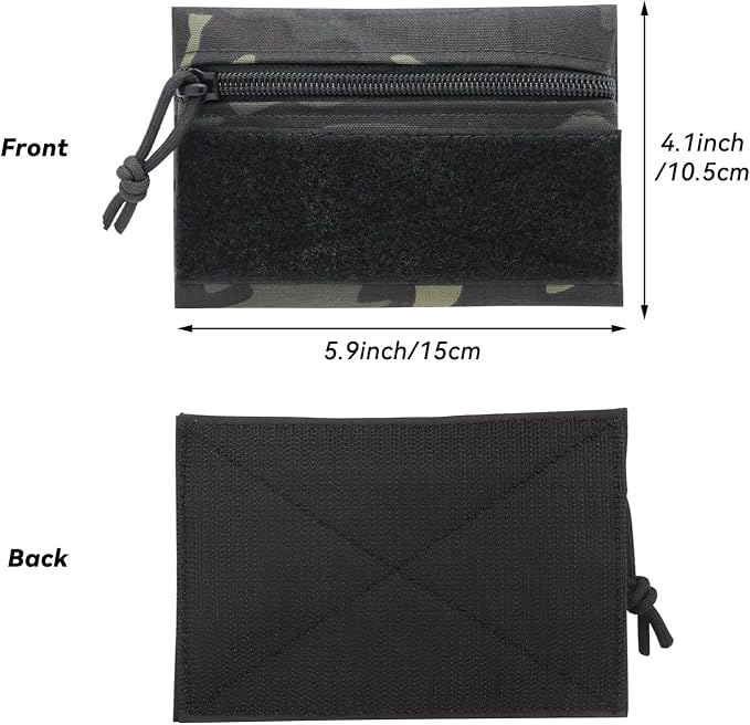 Qavctw Tactical Admin Pouch Bag with Hook and Loop Tool Storage Bag Snack Pouch Candy Bag Hanging Pouches Backpack Accessory Pouch