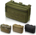 2 Pack 1000D Laser Cut Molle Pouches - Tactical Compact Water-Resistant Utility Admin Pouch for Vest Backpack Duty Belt Tactical Vests