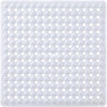 Yimobra Square Shower Floor Mat Non Slip, 21"X21" Machine Washable Bath Tub Mat, Soft on Feet, Bathmat with Drain Holes and Suction Cups, Fast Draining, White