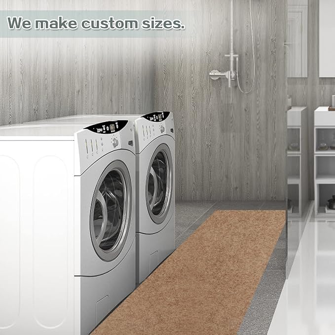 Custom Size Runner Rug 4 ft x 34 ft, 2-82ft Carpet Runners Hallway Entryway Kitchen Garage Laundry Room Area Rugs with Non-Slip Rubber Backing, Sand