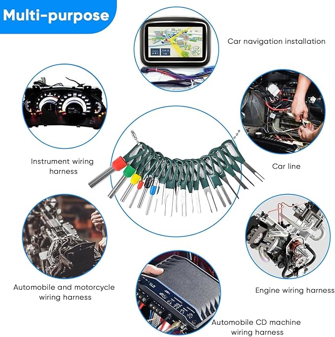 Terminal Removal Tool Kit 92 Pcs Depinning Tool Electrical Connector Pin Removal Tool Kit Pin Extractor Tool Set Wire Terminal Release Tool for Automotive Car Household Devices