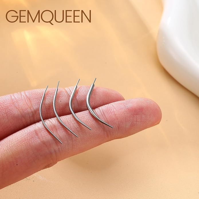 GEMQUEEN Piercing Taper Ball Grabber Tool for Changing Jewelry - 14G 16G 18G 20G Stainless Steel Flat Back Earrings Applicator Tool Threadless Insertion Pin Thread Body Piercing Kit for Ear Nose Lip