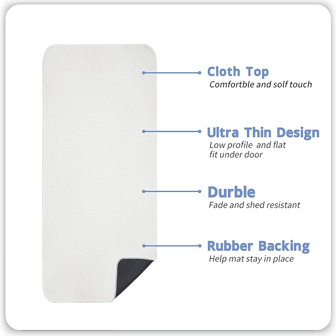 Bosap Bath Mat,Ultra Thin Bathroom Runner Rugs,Large Bath Mats for Bathroom,Quick Dry,Non-Slip,Machine Washable,Low Pile,Bath Rug,Shower Outside,Sink,Home Decor Accessories.Cream,3'x6'(36x72inch)