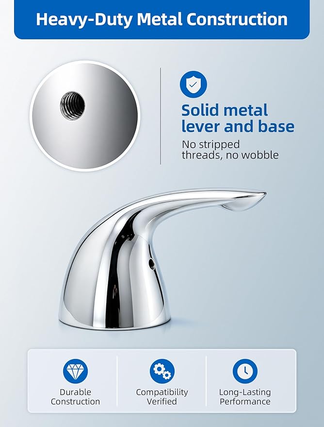 RP48717 Shower Handle Kit Replacement for Delta 13 14 1300 1400 Series, Shower Knob Replacement, Chrome Lever