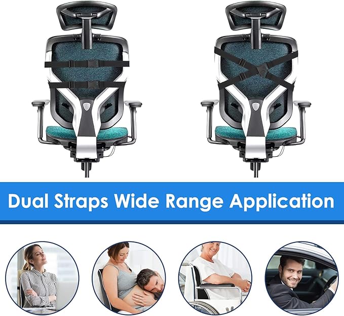 Gel Lumbar Support Pillow for Office Chair Car Gaming Chair Lower Back Pain Relief Back Support, Cooling Memory Foam Cushion for not stand the heat, 3D Mesh Cover Ergonomic Orthopedic Back Rest