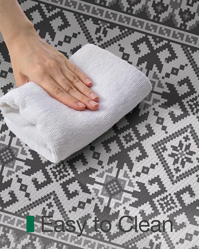 LUMI Anti-Fatigue Kitchen Floor Mats Set of 2,Cushioned Comfort Standing Rug Waterproof 2PCS, Non-Slip Ergonomic Foam Runner for Sink, Laundry, Office & Home,17x29+17x59,