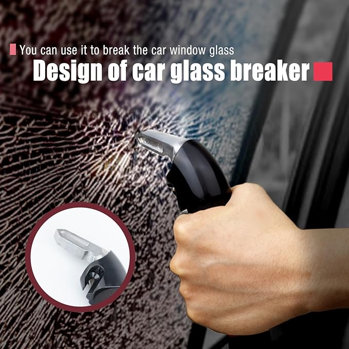 KOUNATSURI Car Door Handle for Elderly Car Assist Support Handle Multifunction Car Door Latch Bar for Seniors and Handicapped(Red)