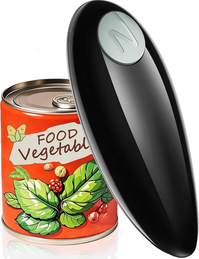 Electric Can Opener, Open Your Cans with A Simple Push of Button, Automatic Can Opener Smooth Edge, Electric Can Openers for Kitchen Arthritis and Seniors, Best Kitchen Gadget for Almost Size Can