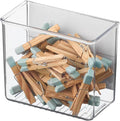 iDesign Magnetic Small Clear Plastic Organizer Bins for Laundry Room Storage
