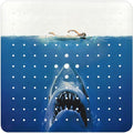 Bathtub Mat Non Slip, Shark Square Bath tub Mat Shower Floor Mat with Suction Cups for Adults Kids Elderly 21 X 21 Inch