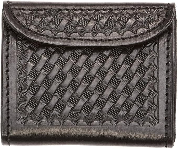 Aker Leather A557 Surgical Glove Pouch, Duty Belt Holder with Hook-and-Loop Closure, Fits Up to 4 Pairs of Protective Gloves, Compact Security Pouch, Utility Belt Accessories, Made in USA