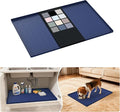 URMONA Waterproof Silicone Under Sink Mat 28'' x 22'' Shelf Liner for Kitchen and Bathroom, Cabinet and Counter Protector, Storage and Organizers, Litter Mat, Pet Cat Puppy Essentials(Navy)