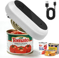 Electric Can Opener,Rechargeable One Touch Side Cut Opener for Seniors Fits Almost All Can Sizes,Smooth Edge, Handfree, Wall Mounted Small Size(White)