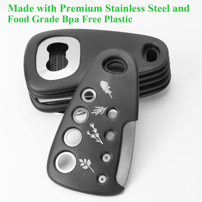 Kitchen Gadgets Set 6 Pieces, Space Saving Cooking Tools Kitchen Accessories-Garlic Grinder, Cheese Grater, Vegetable Peeler, Pizza Cutter, Herb Stripper, Bottle Opener, Gadgets Gift Set (Black)