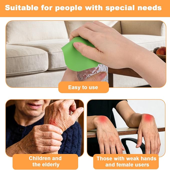 LUTER 4pcs Rubber Jar Openers, Versatile Natural Rubber Bottle Opener Kitchen Coasters Gadgets for Weak Hands Seniors Elderly Lid Cap Gripper Pads (Green Square, Gray Round)