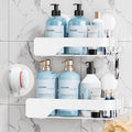 TAILI Shower Caddy Suction Cup 2 Pack With Visible Safety Indicator, Stainless Steel Rustproof Shower Shelves, No Drilling Wall Mounted Basket, Upgraded Removable Suction Cup Bathroom Organizers,White