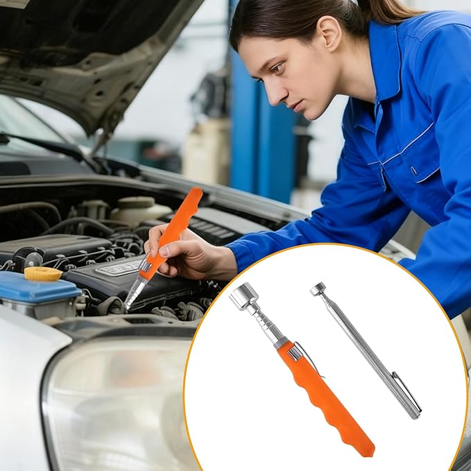 Telescoping Magnetic Pick Up Tool Set of 2,Telescopic Magnet Stick-Useful for Hard-to-Reach,Narrow Space,Mechanic,Automotive, Home - Cool Gadget Christmas Gifts Stocking Stuffers for Men Women Husband