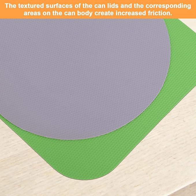 LUTER 4pcs Rubber Jar Openers, Versatile Natural Rubber Bottle Opener Kitchen Coasters Gadgets for Weak Hands Seniors Elderly Lid Cap Gripper Pads (Green Square, Gray Round)
