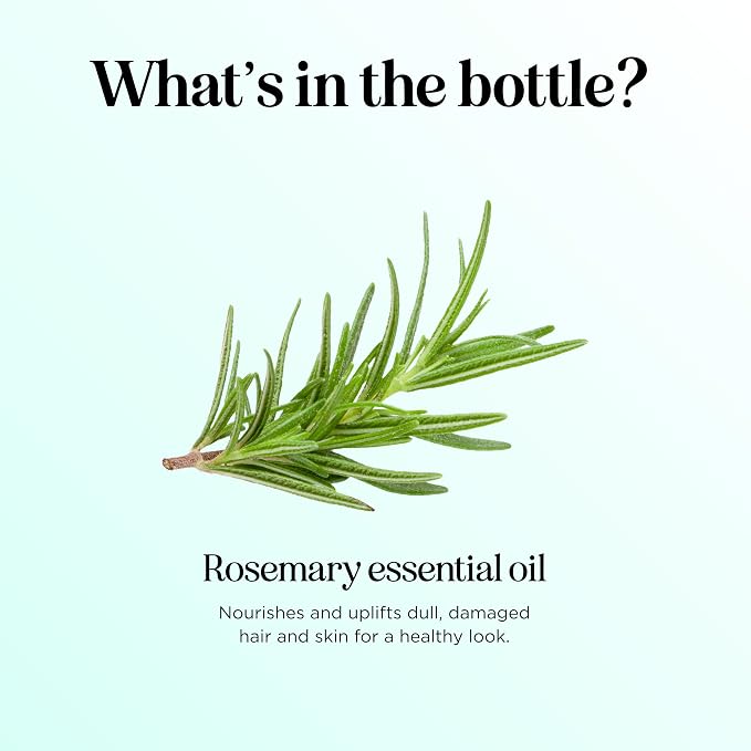 Pure Rosemary Essential Oil for Aromatherapy - Undiluted Rosemary Oil for Hair Skin and Nails - Rosemary Essential Oil for Diffusers Plus Hair Oil for Enhanced Shine Cleansing and Dry Scalp Treatment