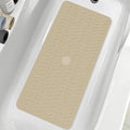 Non Slip Bathtub Mat & Shower Mat, 31x15'' Anti Slip Bath Mat for Tub, Soft TPE Anti-Skid Bathroom Mat with 194 Suction Cups & Drain Holes, Wave-Textured Grip, Machine Washable,Brown
