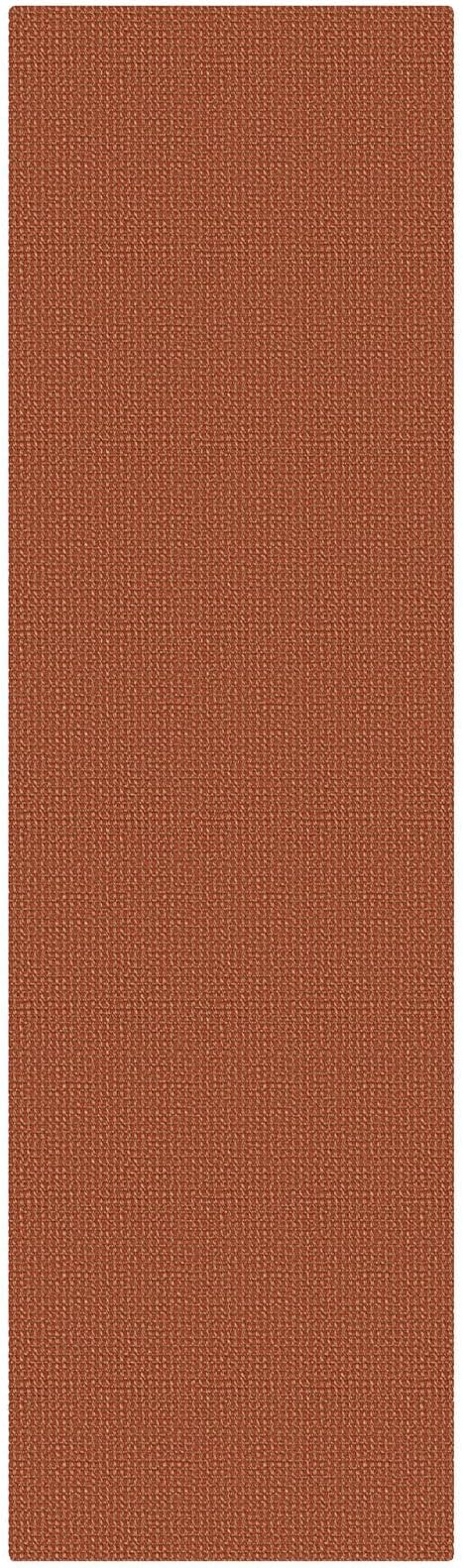 KOZYFLY Orange 2x7 Washable Kitchen Runner Rug, Non Slip Runners for Hallway, Cotton Entryway Runner, Braided Floor Carpet for Entry, Kitchen, Bedside, Hall, Burnt Orange/Tan
