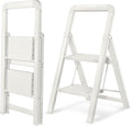 Step Ladder 2-Step White Finish Aluminum Folding Ladders