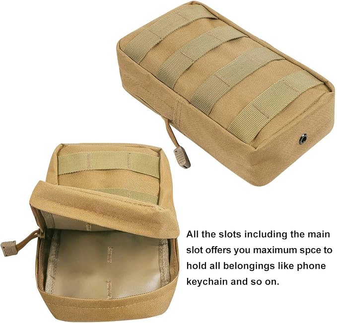 4-Pack Molle Pouch Tactical Molle Pouches Compact Utility EDC Waist Bag Pack