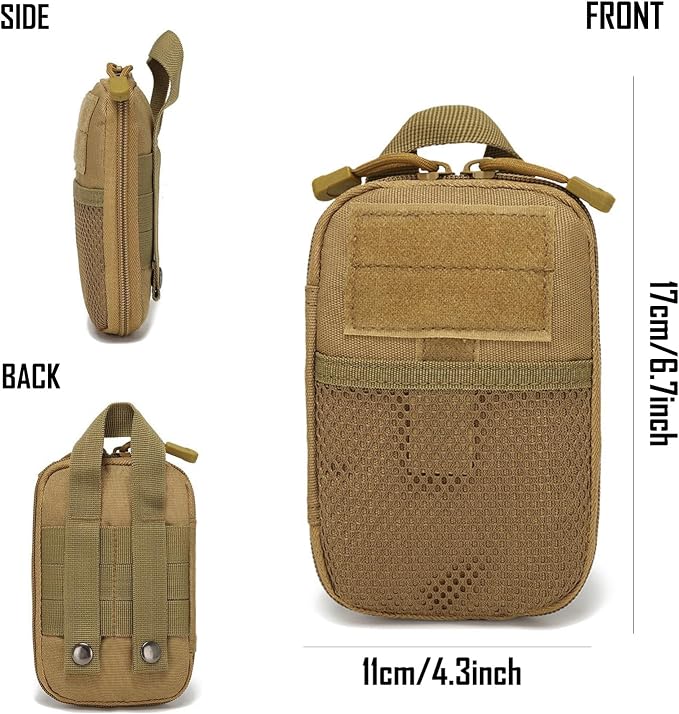 Tactical Molle Pouch – Compact EDC Utility Gear Pouch, Water-Resistant & Abrasion-Resistant 800D Nylon Belt Bag, Military Carry Accessory for Phone, Tools, and Essentials