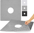 Vive Shower Mat - 22" by 22" Square Non Slip Large Bath Mat for Bathtub - Patented Design - Suction Cup Traction Skid Pad for Stalls Floors Tub - Textured Rubber with Drain Hole