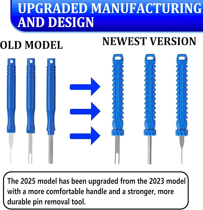 41 Pcs Terminal Pin Removal Tools with Blow-Molded Case - Electrical Pin Removal Tools Automotive Depinning Tool Kit for Automotive & Household Devices Most Connector, Blue
