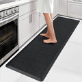 WISELIFE Kitchen Mat Cushioned Anti Fatigue Floor Mat,17.3"x60", Thick Non Slip Water Resistant Kitchen Rugs and Mats,Heavy Duty Foam Standing Mat for Kitchen,Floor,Home,Desk,Sink,Laundry, Black