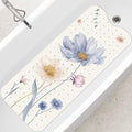 SHUCHING Watercolor Flower Bath Mat for Tub Non Slip-40 X 16Inch, Bathtub Mat Anti Slip for Women, Extra Long Shower Mat for Bathroom Mold Free, Machine Washable