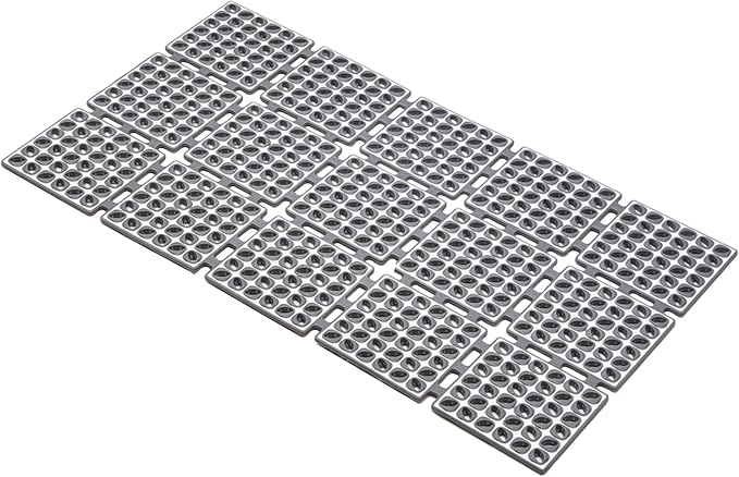 Non Slip Shower Mat for Bathtub with Strong Suction Cups | Quick-Dry Drain holes.Firm Yet Elastic Surface Massages Feet.Boosts Circulation.Sticks to Wall to Dry,Folds.26.2"x15.6" Gray
