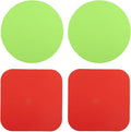 LUTER 4pcs Jar Opener Gripper Pads, Rubber Jar Grippers Multi-function Jars Opener for Seniors Kitchen Coasters(Red, Green)