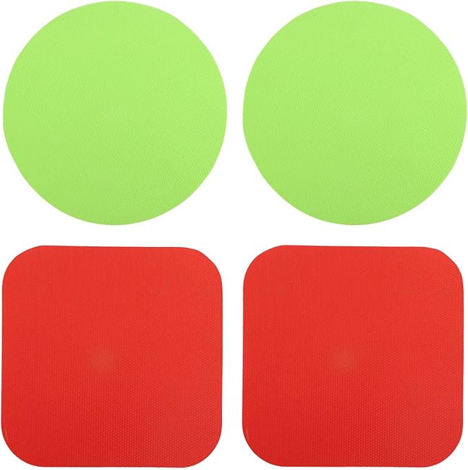 LUTER 4pcs Jar Opener Gripper Pads, Rubber Jar Grippers Multi-function Jars Opener for Seniors Kitchen Coasters(Red, Green)